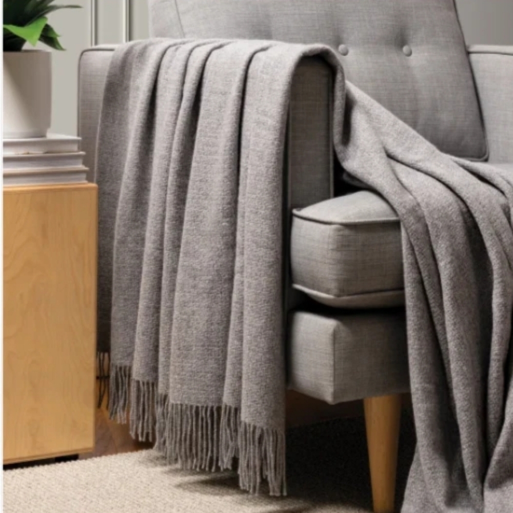 NEW! Dawson Forte Cashmere STERLING Blanket Throw